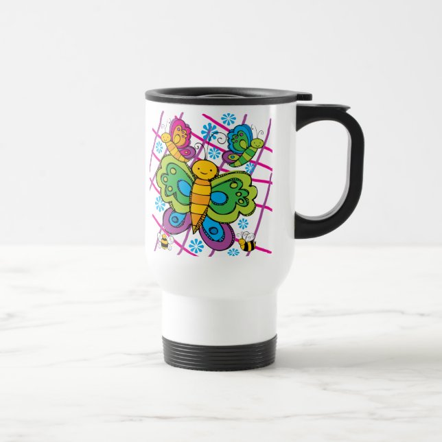 Mug De Voyage Papillons (Droite)