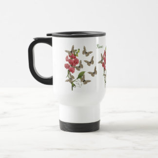 Mug De Voyage Papillons Et Fleur De Pois Doux