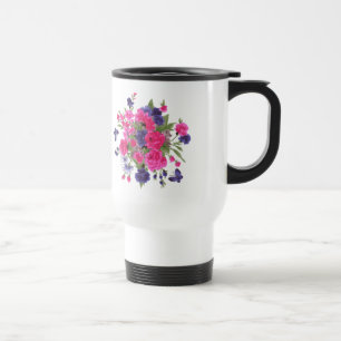 Mug De Voyage Papillons et fleurs dessinent la Fête des Mères