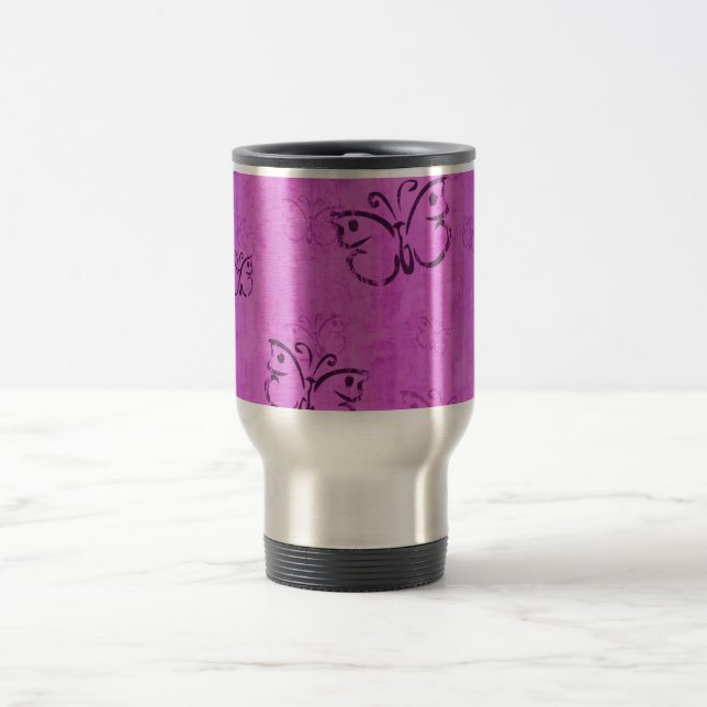 Mug De Voyage Papillons roses (Centre)