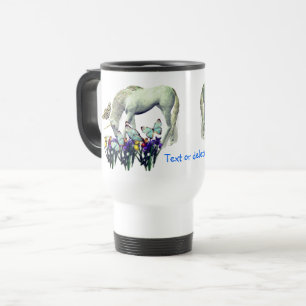 Mug De Voyage Papillons Unicorne blanc Imaginaire personnalisé