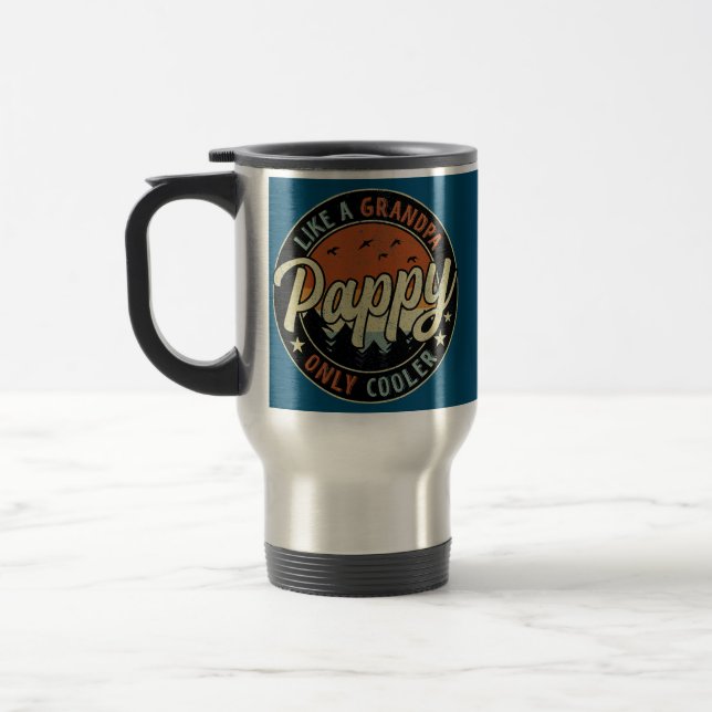 Mug De Voyage Pappy Comme Un Grand-Père Seulement Glacière Vinta (Gauche)