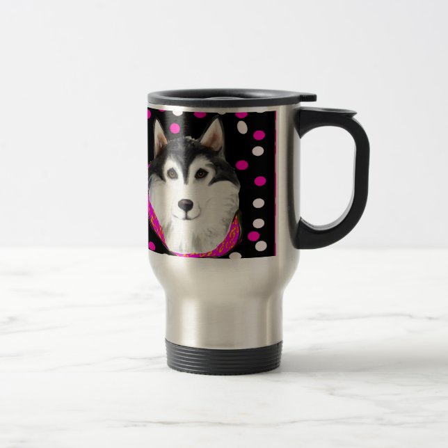 Mug De Voyage Pâques Malamute d'Alaska (Droit)