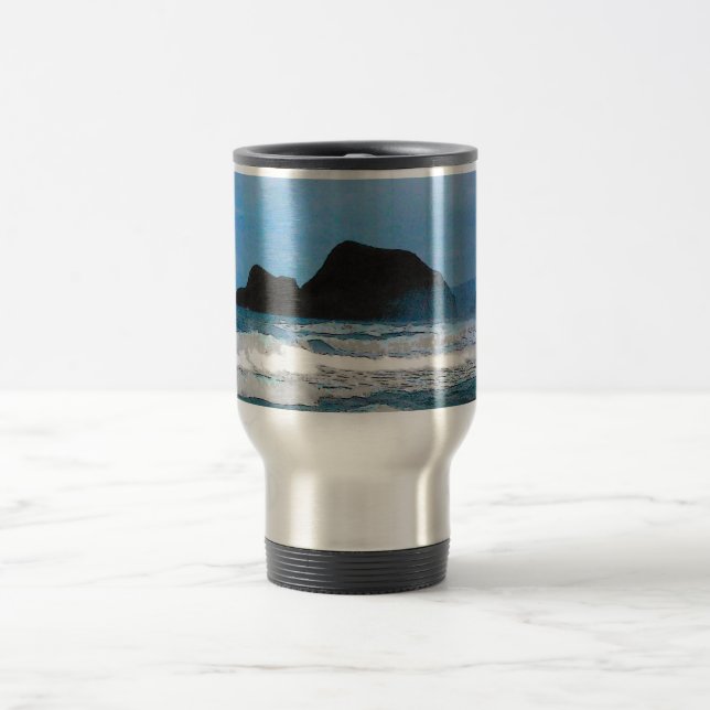 Mug De Voyage Paradis tropical océanique de la côte hawaïenne (Centre)