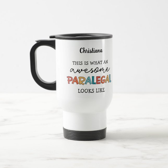 Mug De Voyage Paralegal sur mesure Awesome Assistant juridique a (Gauche)