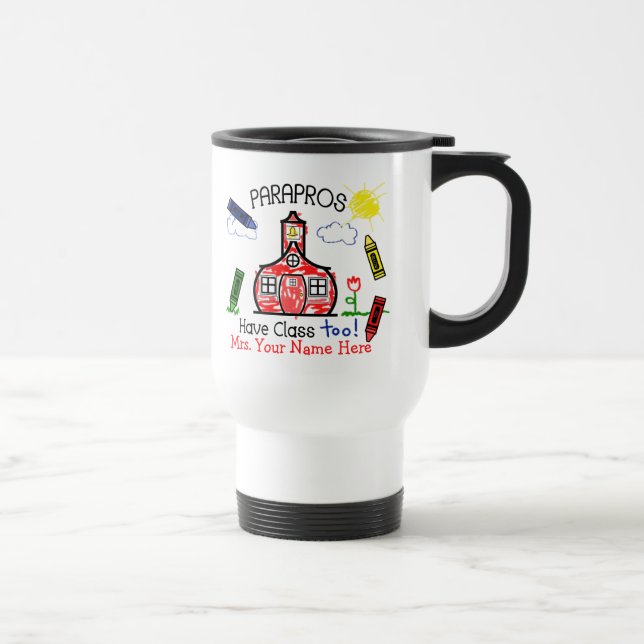 Mug De Voyage Parapros ont la classe aussi ! École et crayons (Droite)