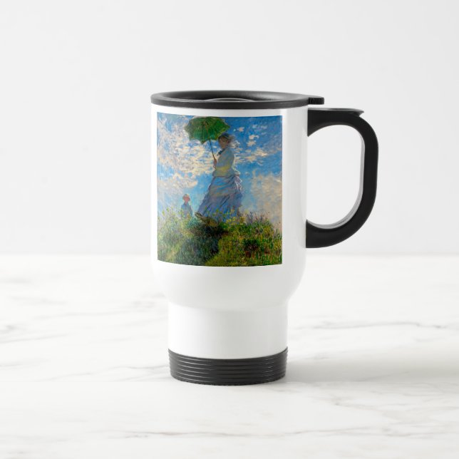 Mug De Voyage Parasol Monet Femme Impressionnisme (Droite)