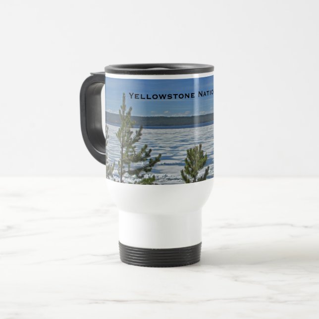 Mug De Voyage Parc national de Yellowstone Icy Frozen Lake (Devant gauche)