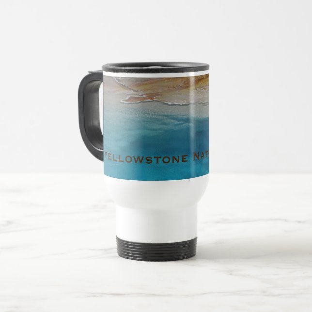 Mug De Voyage Parc national de Yellowstone Paysage des sources c (Devant gauche)