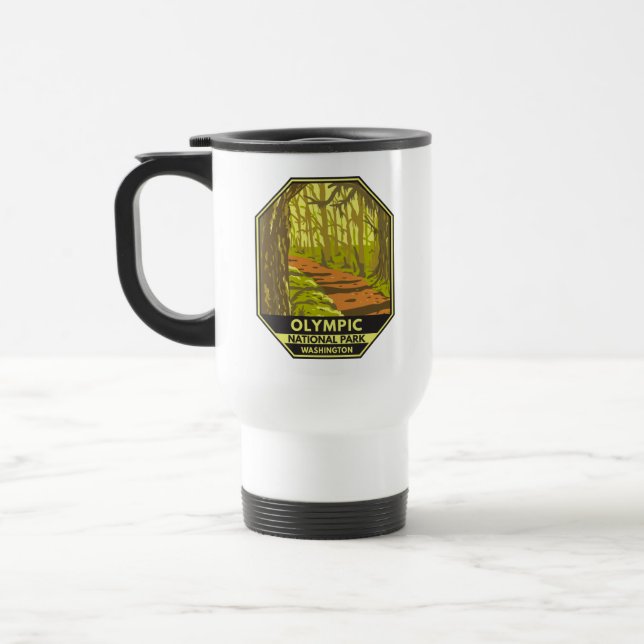 Mug De Voyage Parc national olympique Hoh Rainforest Washington (Gauche)