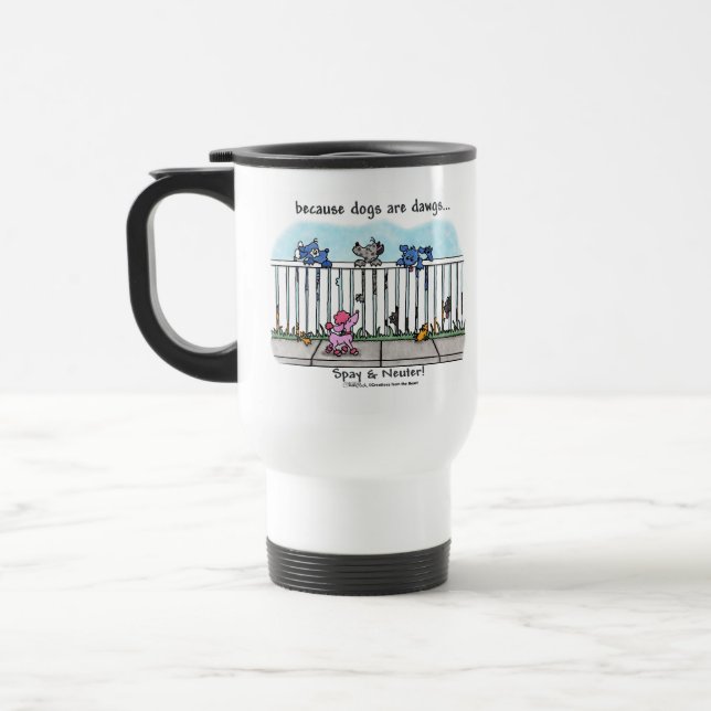 Mug De Voyage Parce que les chiens sont des Dawgs (Gauche)
