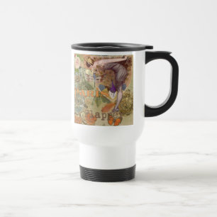 Mug De Voyage Paris Flapper Art Déco Peacock Vintage