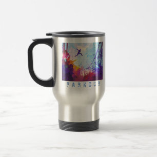 Mug De Voyage Parkour Urban Free Running Sports Art