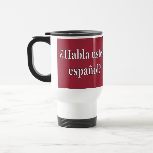 Mug De Voyage Parles-tu espagnol ? en espagnol. Indicateur wf (Gauche)