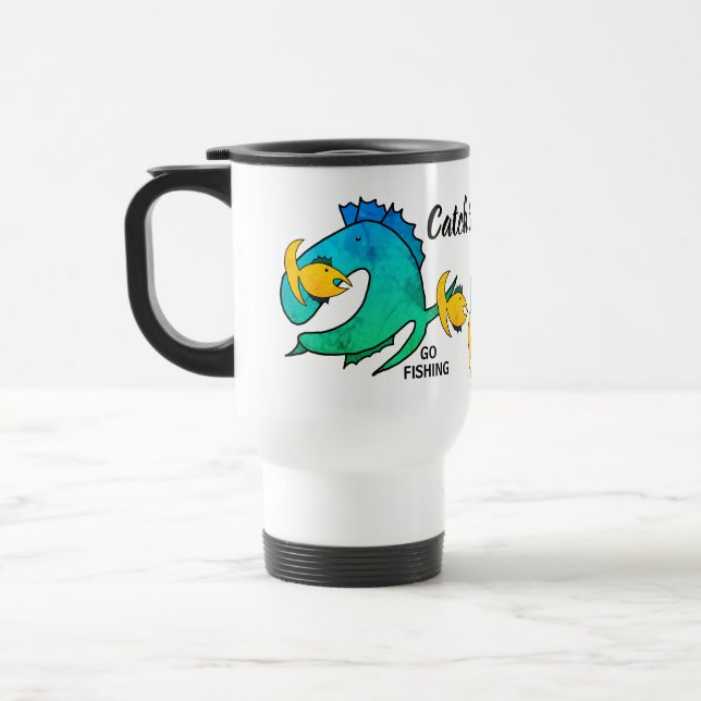 Mug De Voyage Parti pêcher attraper et manger (Gauche)