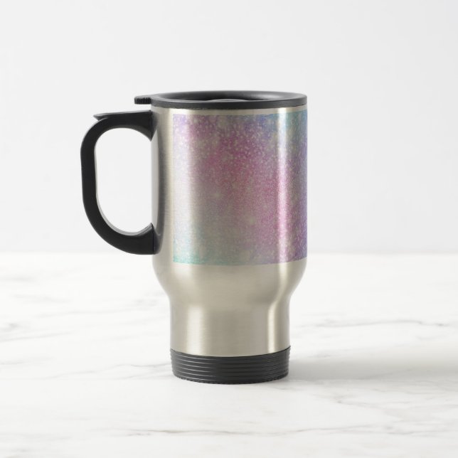 Mug De Voyage Parties scintillant Iridescente Magique Éclat rose (Gauche)