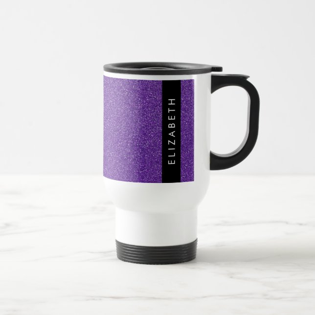 Mug De Voyage Parties scintillant violette, Arrière - plan Parti (Droite)