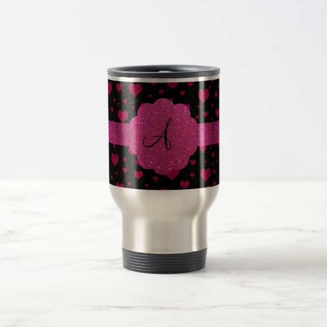 Mug De Voyage Parties scintillantes roses de coeurs de (Centre)