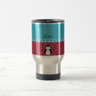 Mug De Voyage Parties scintillantes roses fuchsia personnalisée