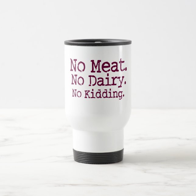 Mug De Voyage Pas de message Vegan de viande (Centre)