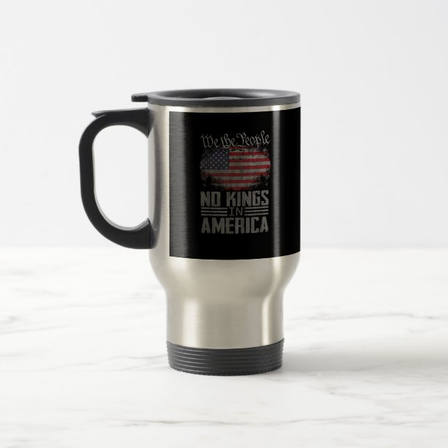 Mug De Voyage Pas de rois en Amérique Drapeau américain Graphiqu (Gauche)