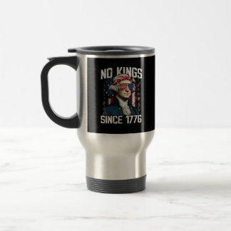Mug De Voyage Pas de rois en Amérique Graphique vintage patrioti