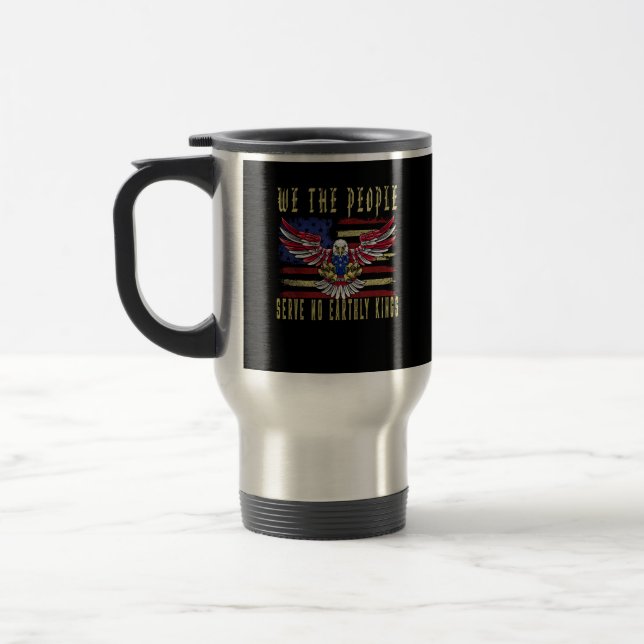 Mug De Voyage Pas de rois en Amérique Nous, le peuple, ne servon (Gauche)