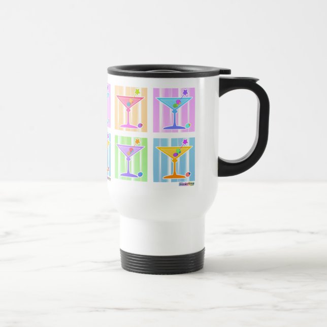 MUG DE VOYAGE PASTEL POP ART MARTINIS (Droite)