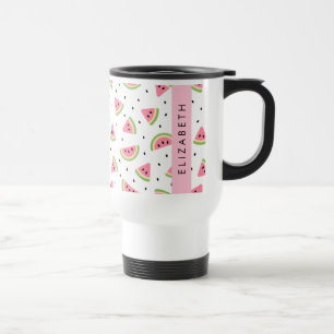 Mug De Voyage Pastèque Rose, Pâtes De Pâques, Votre Nom