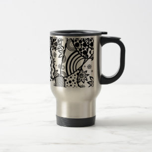 Mug De Voyage Patchwork Motif noir et blanc 03
