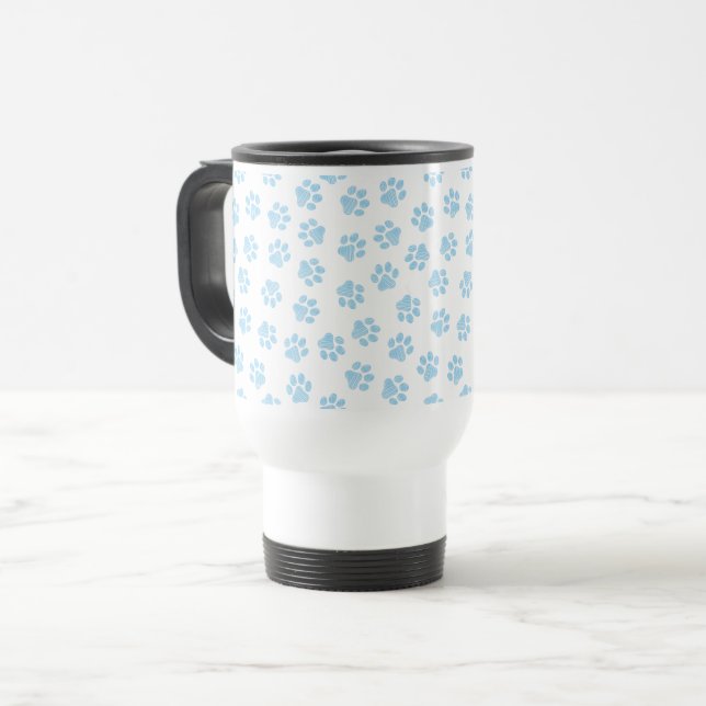 Mug De Voyage Patrouilles de Doodle, Paws de Chien, Paws Bébés B (Devant gauche)