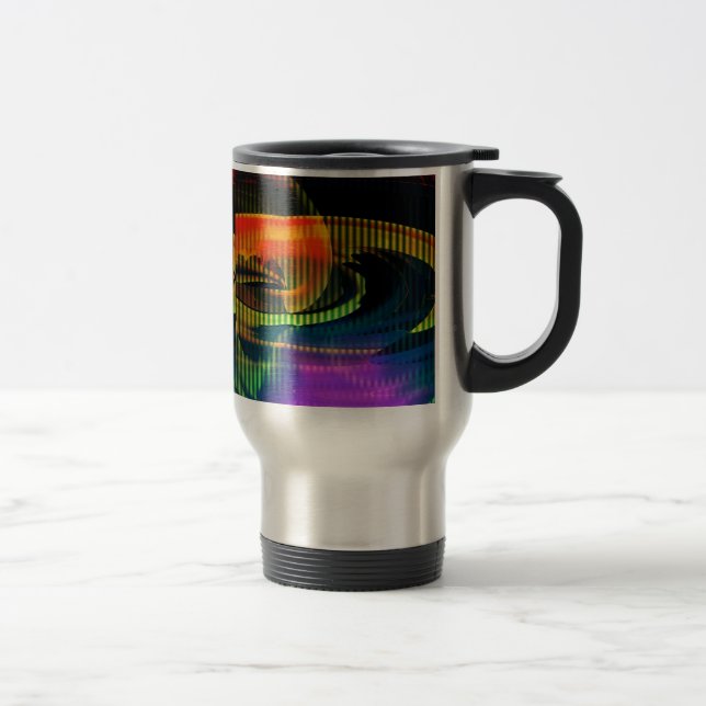 Mug De Voyage Paysage Alien Arc-en-ciel Abstrait (Droit)