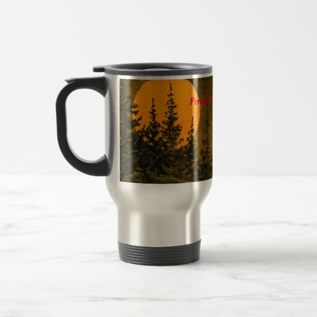 Mug De Voyage Paysage nocturne; chasse ou moisson lune (Gauche)