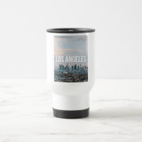 Paysage urbain rétro de Los Angeles, esthétique de