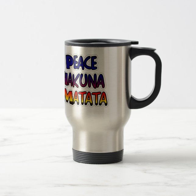 Mug De Voyage Peace Hakuna Matata Gradient Art (Droit)