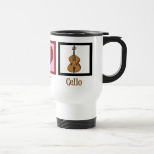 Mug De Voyage Peace Love Cello Cute Cellist