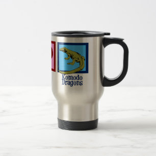 Mug De Voyage Peace Love Komodo Dragons
