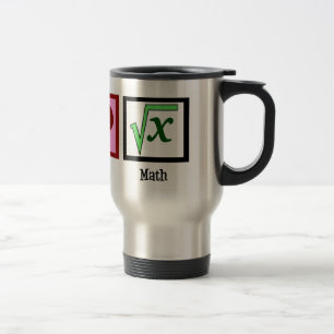 Mug De Voyage Peace Love Math