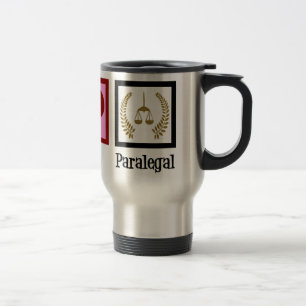 Mug De Voyage Peace Love Paralegal