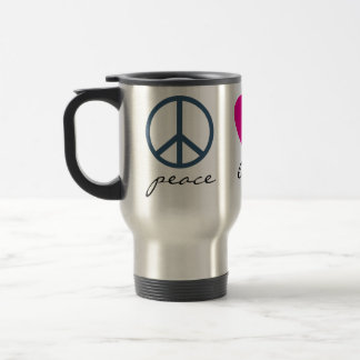 Mug De Voyage Peace Love Paws