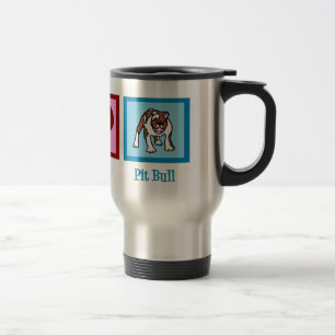 Mug De Voyage Peace Love Pit Bulls