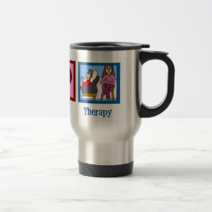 Mug De Voyage Peace Love Therapy