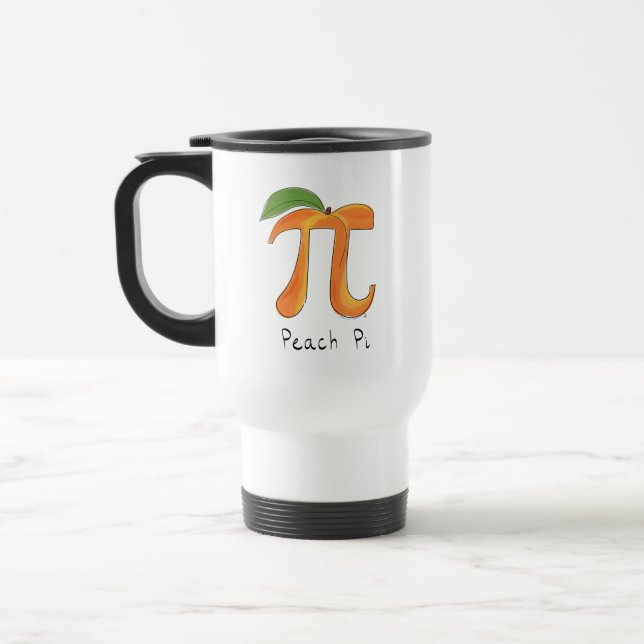 Mug De Voyage Peach Pi Cute Math Pi Day Café Voyage Mug (Gauche)