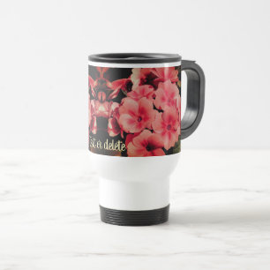 Mug De Voyage Peach Primrose Flower Art Personnalisé