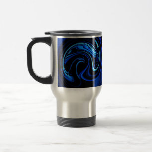 Mug De Voyage Peacock bleu Abstrait