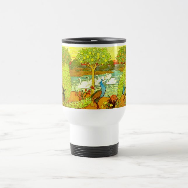 Mug De Voyage Peacocks et Swans Art Nouveau (Centre)
