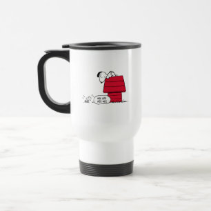 Mug De Voyage PEANUTS   Motif rouge et noir