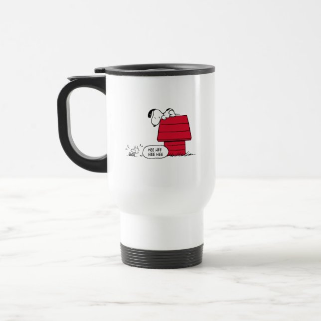 Mug De Voyage PEANUTS | Motif rouge et noir (Gauche)