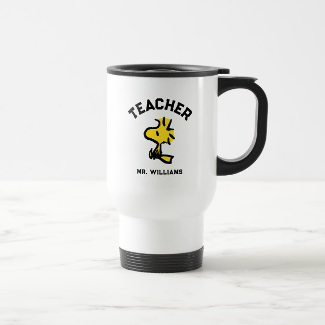 Mug De Voyage Peanuts | Woodstock Looking Ahead Teacher (Droite)