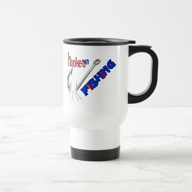 Mug De Voyage Pêche Amusante Accrochée À La Pêche (Droite)